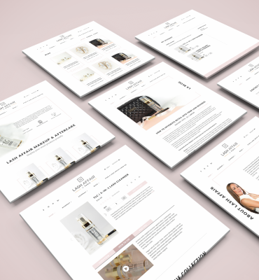 Website design for lash brand digital experience